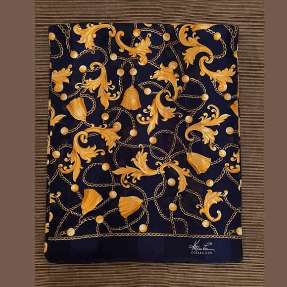 Vintage Silk Scarf Kathie Lee Collection Chain Pattern 56 x 11.5 inches - Picture 3 of 6